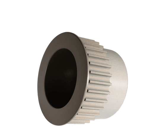 Side angle of a 2.0" Offset Aluminum Pulley