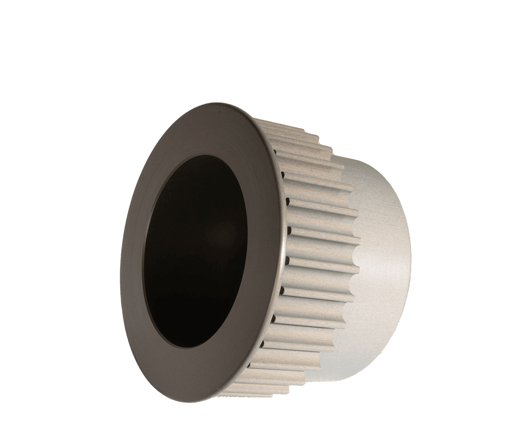 Side angle of a 2.0" Offset Aluminum Pulley
