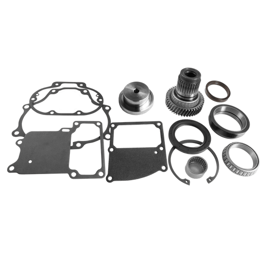 Image of everything included in Factory 6-Speed Tapered Roller Bearing Kit
