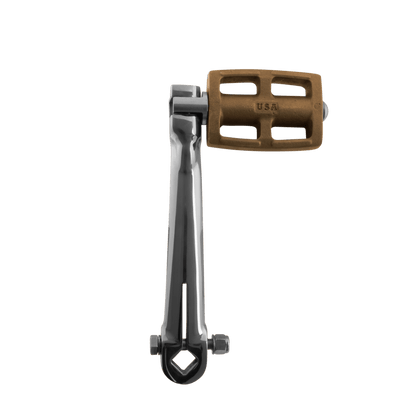 straight kick arm and pedal assembly