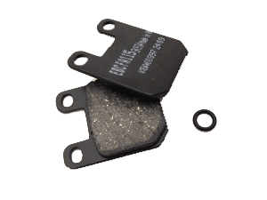 Image of two Brake Pads and one Bypass O-Ring