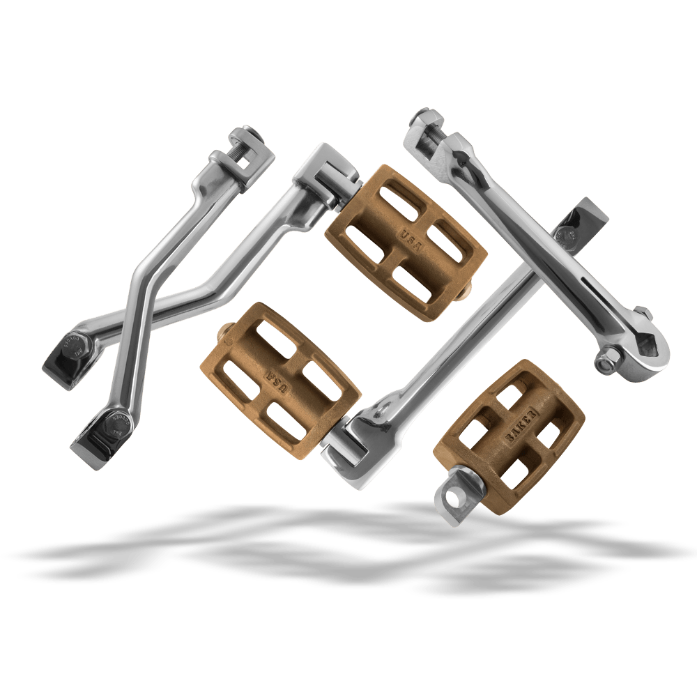 Straight kick arm and pedal complete assembly