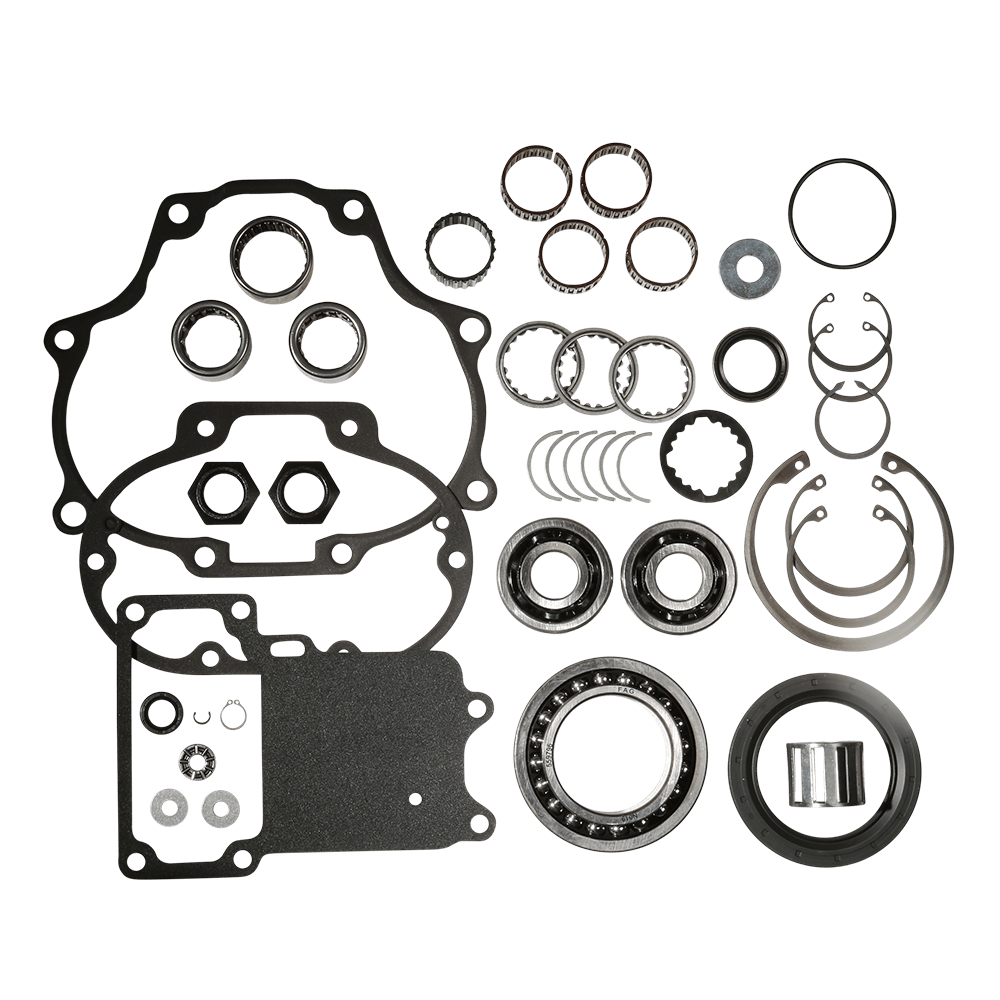 Image of all parts included in the Transmission Rebuild Kit