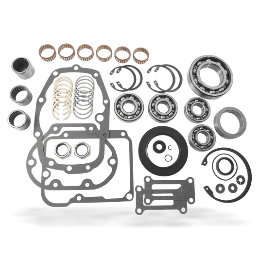An image of every part included in the transmission rebuild kit