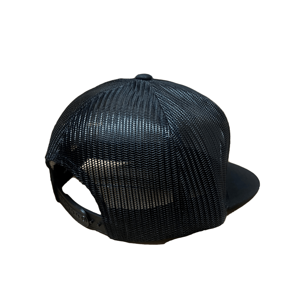 Black trucker hat with BAKER Drivetrain logo