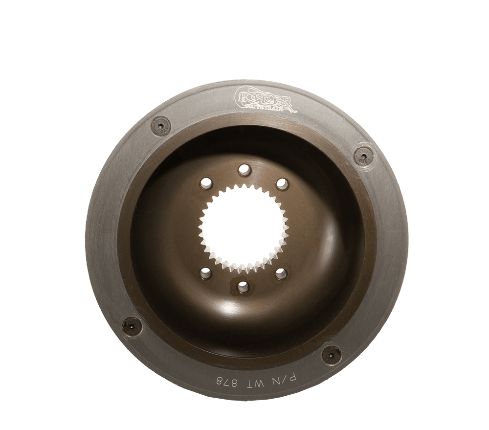 Front face of a 0.875" Offset Aluminum Pulley